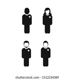 Medical Stuff Icon Set. Flat style vector EPS.