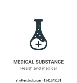 Medical substance vector icon on white background. Flat vector medical substance icon symbol sign from modern health and medical collection for mobile concept and web apps design.