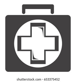 Medical suitcase with a cross
