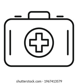 Medical suitcase icon. Outline Medical suitcase vector icon for web design isolated on white background