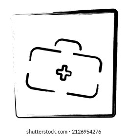 medical suitcase icon, vector illustration on white background.