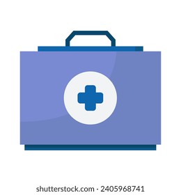 Medical suitcase illustrated on white background