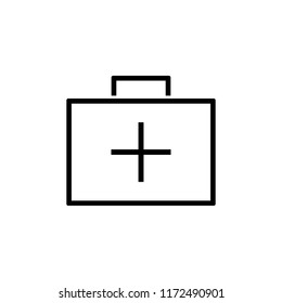 medical suitcase, vector icon