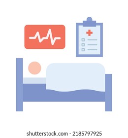 Imagen vectorial de icono de supervisión médica. También se puede usar para Fitness físico. Adecuado para aplicaciones móviles, aplicaciones web y medios impresos.