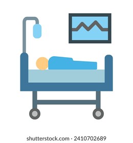 Medical Supervision Vector Flat Icon For Personal And Commercial Use.
