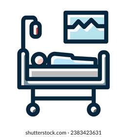 Medical Supervision Vector Thick Line Filled Dark Colors Icons For Personal And Commercial Use.
