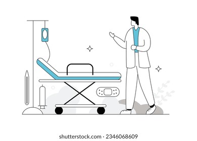 Medical supplies, Medical Vectors Illustration Flat Line