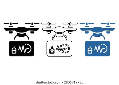 Medical supply delivery drones with different color schemes