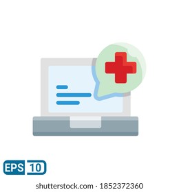 icono de asistencia médica de estilo plano aislado en fondo blanco.  EPS 10