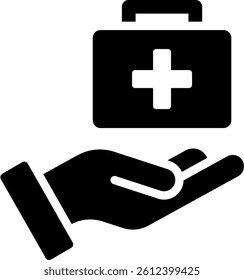 Medical Support Icon Glyph Vector Illustration