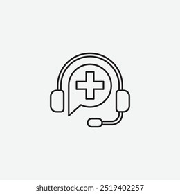 Medical support icon isolated on white background