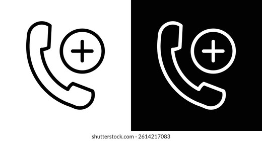 Medical support icon outline collection for web design
