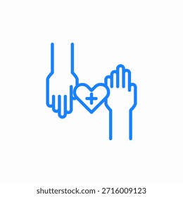 Icono de Asistencia médica signo Vector