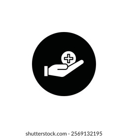 Medical support icon Vector flat thin line illustration