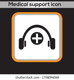 Medical support icon. vector graphics