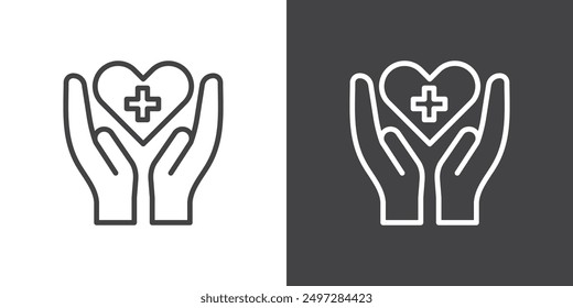 Medical support icon vector logo set collection for web app ui