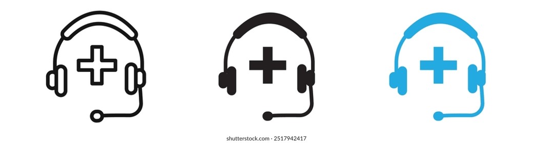 Medical support icon vector set illustration