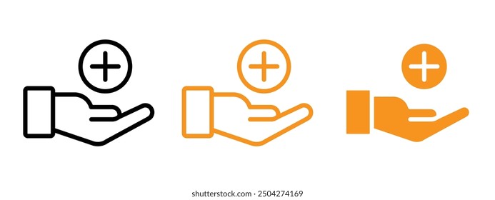 Medical support icon web design in vector