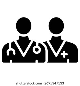 Icono de Web del equipo de Asistencia médica en estilo audaz