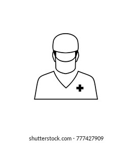 Medical surgery avatar icon. Characters of professions Icon. Premium quality graphic design. Signs, symbols collection, simple icon for websites, web design, mobile app on white background