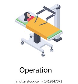
Medical surgery in isometric vector 
