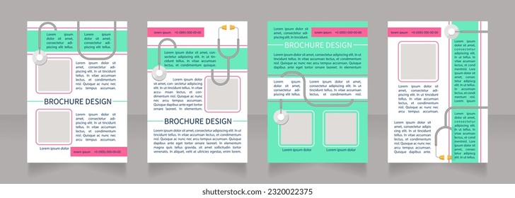 Diseño del folleto en blanco de preparación de cirugía médica. Plantilla de afiches vertical con espacio de copia vacío para texto. Recopilación de informes corporativos prefabricados. Páginas editables de papel