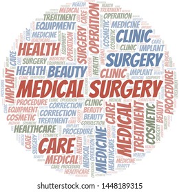 Medical Surgery word cloud vector made with text only