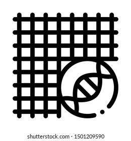 Medical Surgical Mesh Biomaterial Vector Icon Thin Line. Contour Illustration
