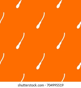 Medical surgical suction pattern repeat seamless in orange color for any design. Vector geometric illustration