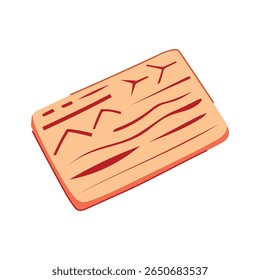 prática de sutura médica pad desenho animado. habilidades de simulação, fechamento de costura, kit ferramenta prática de sutura médica pad sinal.