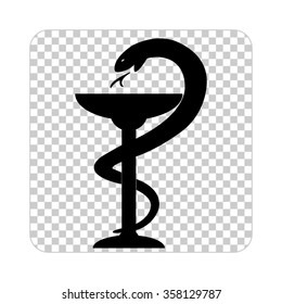medical symbol -  black vector icon