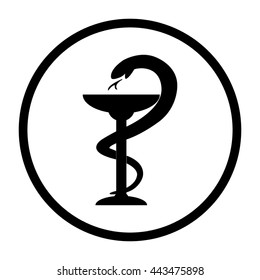 Medical Symbol Black Vector Icon Stock Vector (Royalty Free) 421913272 ...