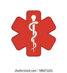 medical symbol - caduceus icon - health sign