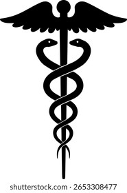 Medical Symbol Caduceus Icon - Healthcare Medicine