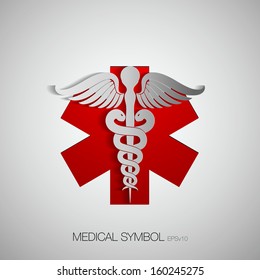 Medical symbol (emblem for drugstore or medicine, medical sign, symbol of pharmacy, pharmacy snake symbol)