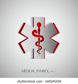 Medical symbol (emblem for drugstore or medicine, medical sign, symbol of pharmacy, pharmacy snake symbol)