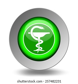 Medical Symbol Emergency Icons Green Set Stock Vector (Royalty Free ...