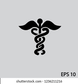 Medical symbol of the Emergency on gray background.