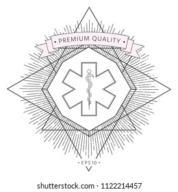 Medical symbol of the Emergency - Star of Life 