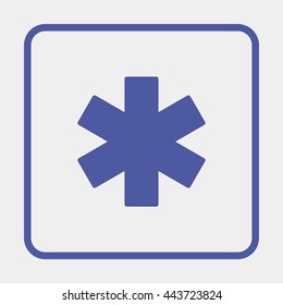 Medical symbol of the Emergency - Star of Life.