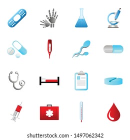 Medical symbol emoji sticker, vector medical emoji illustration