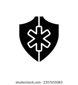 Ilustración de vectores de iconos rellenados por símbolos médicos