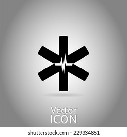 Medical symbol. Flat design style. Made in vector