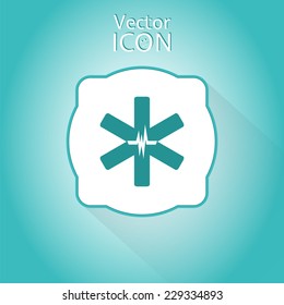 Medical symbol. Flat design style. Made in vector