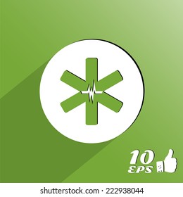 Medical symbol in the form of buttons. Made in vector