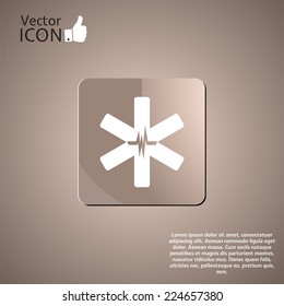 Medical symbol in the form of buttons. Made in vector