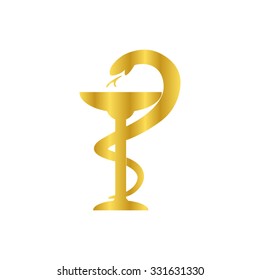 medical symbol - gold vector icon