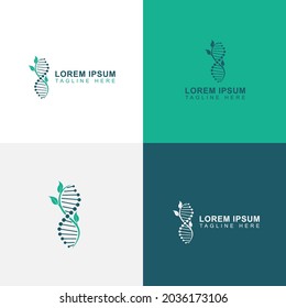 medical symbol helix dna tree logo design vector icon simple sign nature DNA strand icon 