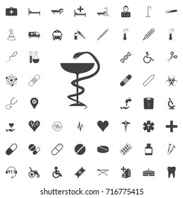 medical symbol Icon black icon on the white background medicine, medical set Flat vector illustration.