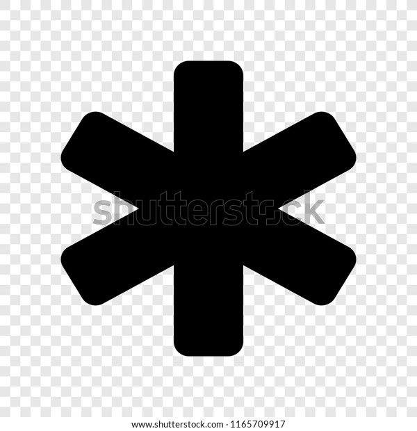 Medical Symbol Icon On Transparent Background Stock Vector